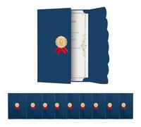 10pcs A4 Certificate Holders Professional Certificate Sleeves Honor Certificate Cover Diploma Covers Tri-Fold Document Covers Graduation Diploma Folder Diploma Holder Certificates Cover for A4 Paper