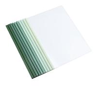 10PCS A4 Gradient Report Covers with Sliding Bar, Plastic Sliding Bar Binder Cover, Transparent Slide Binder File Folder for School Office Documents Classification, Green