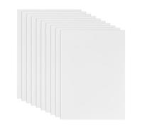 10Pcs A4 Kraft Paper File Folder, Presentation Document Folder, Square Cut Folder with Cards Slot, A4 Cardboard Folders, Paper Portfolio for School Home Office (White)