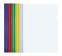 10pcs A4 Plastic File Folder with Sliding Bar Clamps