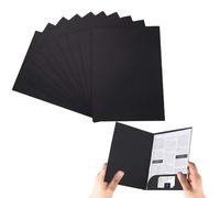 10Pcs A4 Project Folder Document Files Kraft Paper File Folder Square Cut Folders Office Insert Presentation Holder Storage Pouch Paperwork Organizer with Cards Slot Folders for Office School