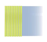 10Pcs A4 Report Covers with Clear Sliding Bar, 1CM Wide Transparent Sliding Bar Binder Cover, Yellow Plastic Slide Binder Folders for Home School Office Document Supplies