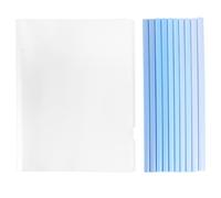 10pcs A4 Report Covers with Sliding Bar, PP Blue Folder Binder | Clip-on Rod Design, Anti-splashing Surface, for Classroom Papers, Music Sheets, Office Use