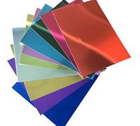 10pcs A4 Sheets Mixed Colours Mirror foil Cardstock Card Making DIY Material Sparkling Craftwork Scrapbooking Gift Wrapping Box tissue paper sheets for wrapping