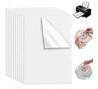 10PCS A4 Water-Soluble Embroidery Paper, Stick & Stitch Patterns, Printable Dissolvable Stabilizer, Transfer Paper for Hand and Machine Embroidery