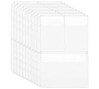 10pcs A5 6 Ring Binder Pockets, 3 Separate Pocket, Waterproof EVA Pouch Document Filing Bags, Notebook Refills Filler Organizer Document Bill Folder Storage Bags