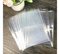 10pcs A5 Binder Sleeves 1P 2P 4P Photo Album Binder Refill Inner Cards Photocard for Name Card Film Ticket Postcards or Picture Storage (A5-2 gird)