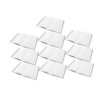 10pcs A5 Blank Kraft Notebook with Sturdy Cover and Stitched Binding