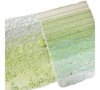 10Pcs A5 Mixed Special Mesh Gauze Scrapbooking Supplies DIY Junk Journal Planner Collage Background Paper Decoration Material for Writing Drawing Scrapbooking(Green)