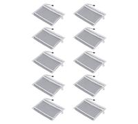 10PCS A5 Size Nylon Mesh Zipper Pouch Double Layer Organizer Bags for Office Supplies Travel Essentials Stationery Game Storage Cosmetics Storage (White)
