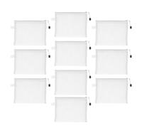10PCS A5 Zipper Document Pouch Tear Nylon Mesh File Organizer Bag for Office Travel Storage (White)
