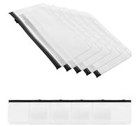10pcs A6 6 Hole Binder Pocket PVC Zipper Pouch for Youth