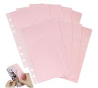 10pcs A6 Binder Pockets with No Zipper Budget Planner Inserts Cash Envelopes Zipless Budget Envelopes A6 Binder Pouch for Budgeting, Cash Stuffing