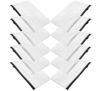 10pcs A6 Binder Zipper Pouch, Black Notebook Storage Organizer Bag