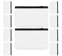 10pcs A6 Black PVC Zipper Binder Pouch for Youth Organization
