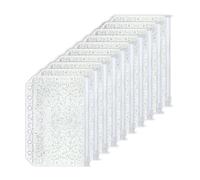 10pcs A6 Cash Stuffing Envelopes Zipper Binder Pockets Clear Glitter PVC 6 Hole Zip Sleeves Loose Leaf Pouches for 6 Ring Binder Planner (A6 4.17" x 6.85")