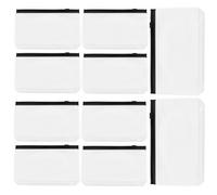 10pcs A6 PVC Zipper Binder Pouches with 6 Holes for Youth
