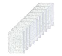 10pcs A7 Cash Stuffing Envelopes Zipper Binder Pockets Clear Glitter PVC 6 Hole Zip Loose Leaf Pouches for 6 Ring Binder Planner (A7 3.35" x 5.12")