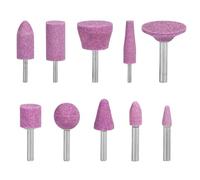 10PCS Abrasive Stone Points Set, 6mm Shank Abrasive Stone Mounted Points Head, Grinding Head Wheel Bits, Polishing Rotary Tool, Polishing Grinding Head (A)