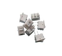 10pcs AC 250V 3A On/Off SPST Boat Rocker Switch 2 Solder Lug Pins Terminals White Push Button Switches IDGTTLDF