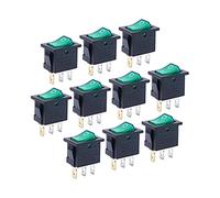10Pcs AC 250V/6A,125V/10A ON/Off SPST 3 Pin 2 Position Mini Boat Rocker Switches Switch Snap Switches
