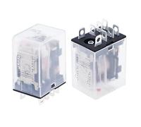 10Pcs AC 6V 12V 24V 36V 48V 110V 220V 380V Coil Power Relay Ly2nj DPDT 8 Pin Hh62p JQX-13F Frosted Shell(AC 6V)