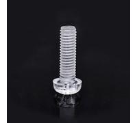 10pcs Acrylic Clear Plastic Nylon M2 M2.5 Round Head Screw Transparent Bolt Pan Head Plastic Screws(M2.5x12mm)