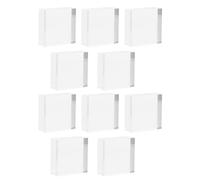 10pcs Acrylic Display Block for Jewelry Sellers, 2x2 X 0.8 | Square Cube Shape, High Transparency Surface, Retail Window Display, Collectibles and Accessories Support