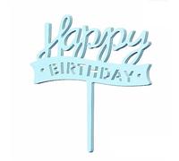 10pcs Acrylic Happy Birthday Cake Toppers Decorative Ornaments Decoration Wedding Holiday Decoration Accessory Eye-catching Acrylic Party Accessories