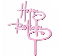 10pcs Acrylic Happy Birthday Cake Toppers Decorative Ornaments Decoration Wedding Holiday Decoration Accessory Customizable Birthday Cake Decorations