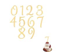 10pcs Acrylic Number Cake Topper,Birthday Cake Toppers DIY Cupcake Toppers with 0-9 Numbers Gold Number Cake Toppers for Wedding Cake Decorations Happy Birthday Baby Shower Party Supplies