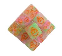 10Pcs Acrylic Six Sided Dices Set Skull Pattern Table Game Dices Round Corner Role Playing Board Game Accessories Six Sided Set Round Corner
