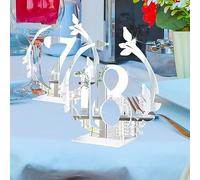 10pcs ACRYLIC TABLE NUMBERS 1-10 Gold Wedding Table Decor Centerpiece Banquet Sign
