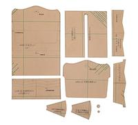 10Pcs Acrylic Template for Long Wallet DIY, Leather Craft Pattern Mold Set, Transparent Durable Acrylic Cutting Guide with Multiple Sizes, for Handmade Leather Wallets