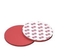 10Pcs Adhesive Backed Red Silicone Round Pad Super Soft Sponge Foam Board Pad Dia10-150mm Thick 1-10mm(32mm,6mm)