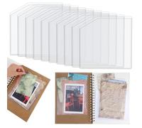 10PCS Adhesive Clear Corner Pockets, 6x6 Inch Sticky Pocket Sleeves, Corner Storage Pockets for Add Extra Storage Space to Folder, Notebook and Journal, Planner Accessories for Home, Office, School