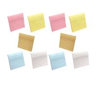10pcs Adhesive Notes Memo Pads with Lines for Office and School Use