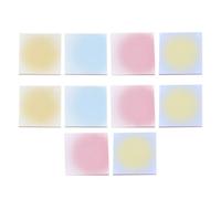 10pcs Adhesive Notes Paper Office Message for Planning and Scheduling | Decorative Simple Stylish Paper, Smooth Writing Surface, Easy Re-positioning, Books and Wall Use Random Style