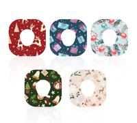 10pcs Adhesive Patches for Dexcom G7, Christmas Breathable CGM Sensor Covers Reindeer Xmas Tree Overpatches Waterproof Sensor Sticker for Dexcom Accessories