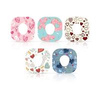 10pcs Adhesive Patches for Dexcom G7, Love Pattern CGM Sensor Covers Breathable Waterproof Overpatches Over Patches Valentines Sensor Sticker Compatible with Dexcom G7 & Stelo (5 Styles)
