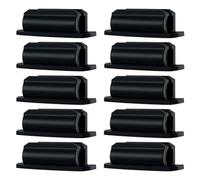 10PCS Adhesive Silicone Pen Holder Clips, Clamps Portable Pencil Clip Pen Holders, Self-Adhesive Pencil Clip, Pen Fixing Buckle Desk Pen Holder, Stationery Multipurpose Silica Gel Office (Black)