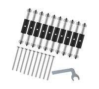 10Pcs Adjustable Cassettes Screws Rod 86/118 Type Cassettes Repair Device Wall Electrical Box Screw Tool Enduring Wall Mounted Switches Box Repair Device With Wrench