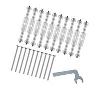 10Pcs Adjustable Cassettes Screws Rod 86/118 Type Cassettes Repair Device Wall Electrical Box Screw Tool Enduring Wall Mounted Switches Box Repair Device With Wrench