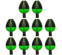10pcs Adjustable Fishing Floats Sensitive Bite Detection for Trout Pike Drifting River Running Water Green Orange 2.1cm(Green)