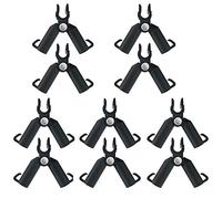 10PCS Adjustable Garden Trellis Plant Swivel Clips Plant Sticks Holder Clips Rod Connector for Plastic Coated Canes Climbing Rattan Vine (Type A Clips for 16mm Rod)