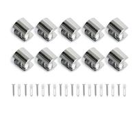 10Pcs Adjustable Glass Shelf Brackets Zinc Alloy Clamp Holders for Bathroom Cabinet Flat Back Mount Supports Clips Bathroom Glass Holders