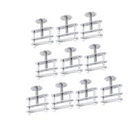 10Pcs Adjustable Metal Water Pipe Hose Clip Tube Clamps Leakproof Screw Clamps Spring for School Laboratory Tube Adjustable Restrictor