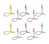 10Pcs Adjustable Rotating Metal Paper Clamps Double Headed Note Photo Display Clip Office School Management Supplies Versatile Workstation Binder Clips