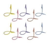 10Pcs Adjustable Rotating Metal Paper Clamps Double Headed Note Photo Display Clip Office School Management Supplies Versatile Workstation Binder Clips
