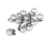 10pcs Adjustable Stainless Steel Screw Band Hose Clamps Car Fuel Hose Clamps Pipe Clamp Worm Gear Clip Hose Clamp Plier Tools(10pcs 10mm-16mm)